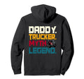 Trucker Dad Gifts Back Hoodie - Trendy Graphic Men Women - T-Shirt, Sweatshirt, Hoodie