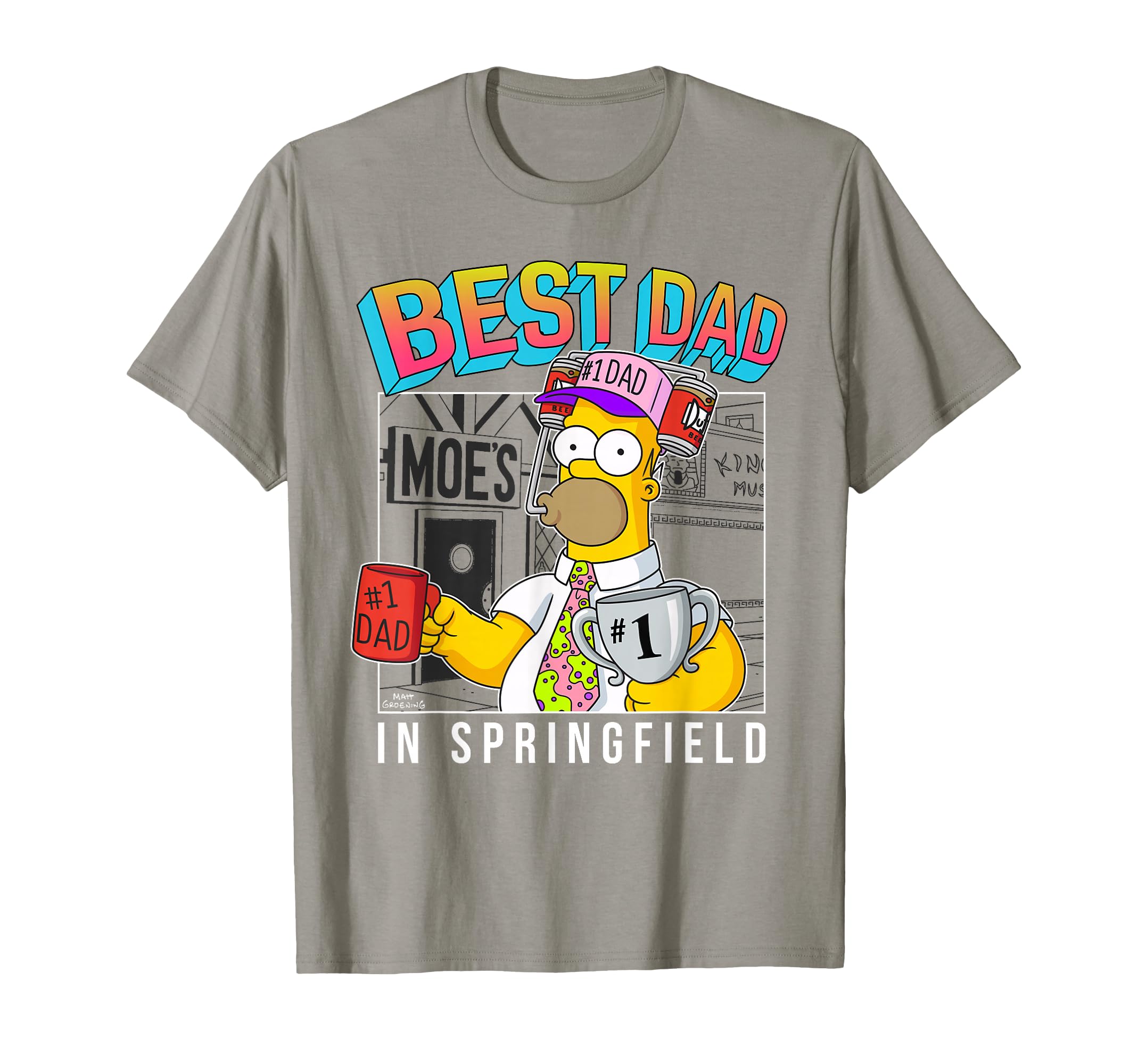 Simpsons Fathers Day Best Dad T-Shirt - Minimalist Print for Adults - T-Shirt, Sweatshirt, Hoodie