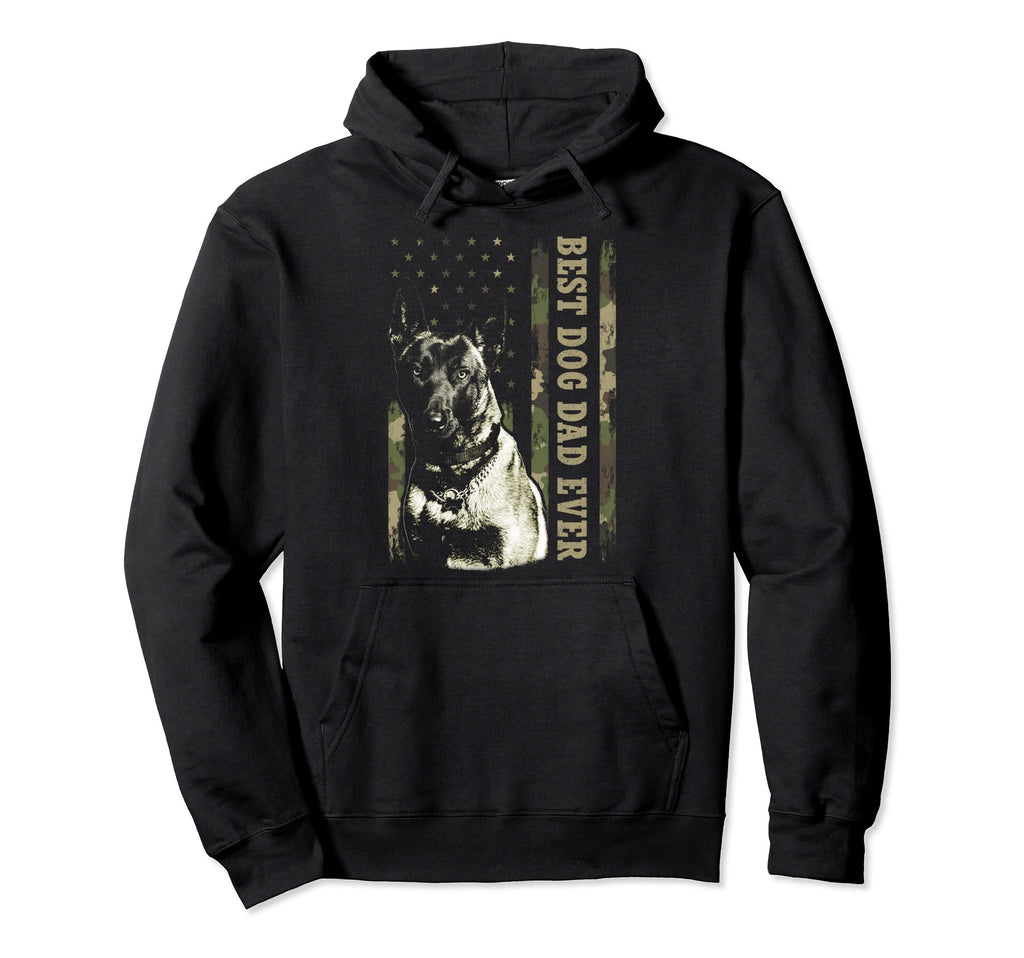 Best Belgian Malinois Dad Ever Camo Usa Hoodie - Novelty Apparel Men Women - T-Shirt, Sweatshirt, Hoodie