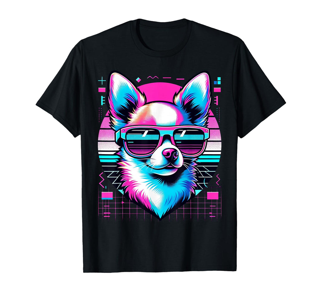 Mens And Womens Vaporwave Chihuahua T-Shirt - Custom Art Print for Adults - T-Shirt, Sweatshirt, Hoodie