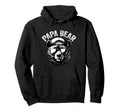 Papa Bear Face Grizzly Fathers Day Bear Hoodie - Unique Graphic Unisex - T-Shirt, Sweatshirt, Hoodie