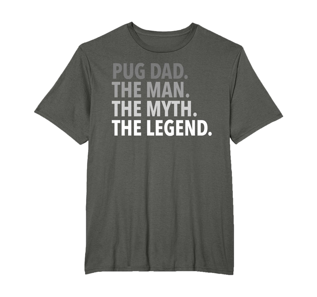 Mens Pug Dad Myth Legend Dad Father T-Shirt - Unique Graphic Men Women - T-Shirt, Sweatshirt, Hoodie