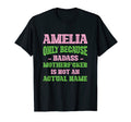 Badass Amelia Name Unique Nickname T-Shirt - Minimalist Print Unisex - T-Shirt, Sweatshirt, Hoodie