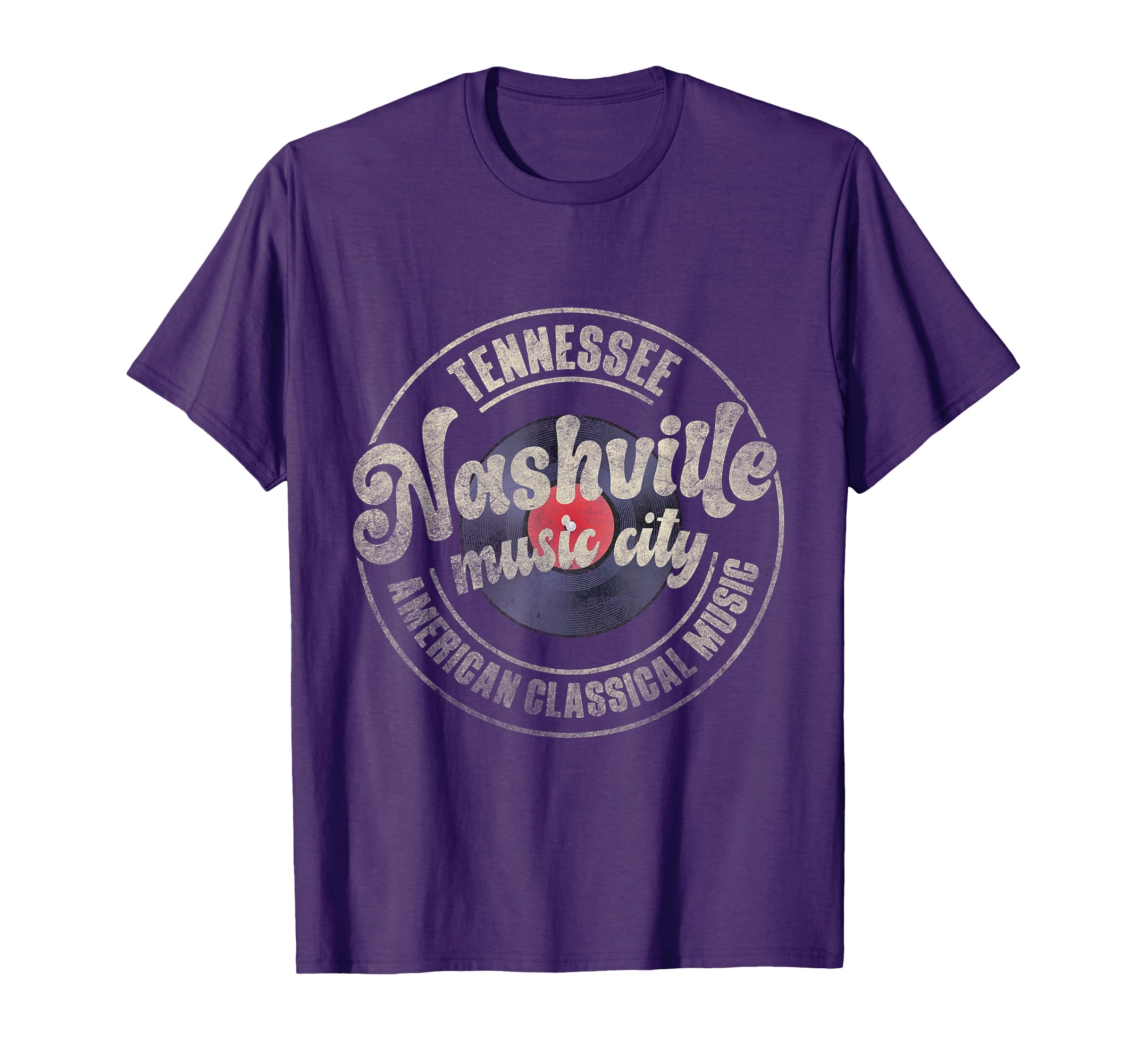 Nashville Music City Vinyl Record T-Shirt - Novelty Apparel Unisex - T-Shirt, Sweatshirt, Hoodie