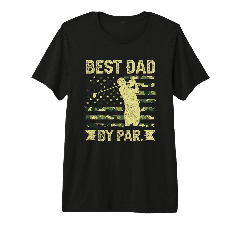 Best Dad Par Golf Silhouette Flag Tri T-Shirt - Streetwear Style Unisex - T-Shirt, Sweatshirt, Hoodie