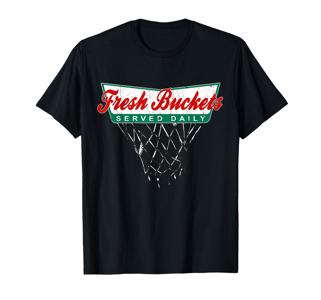 Basketball Player Fresh Bucket Served T-Shirt - Trendy Graphic for Adults - T-Shirt, Sweatshirt, Hoodie