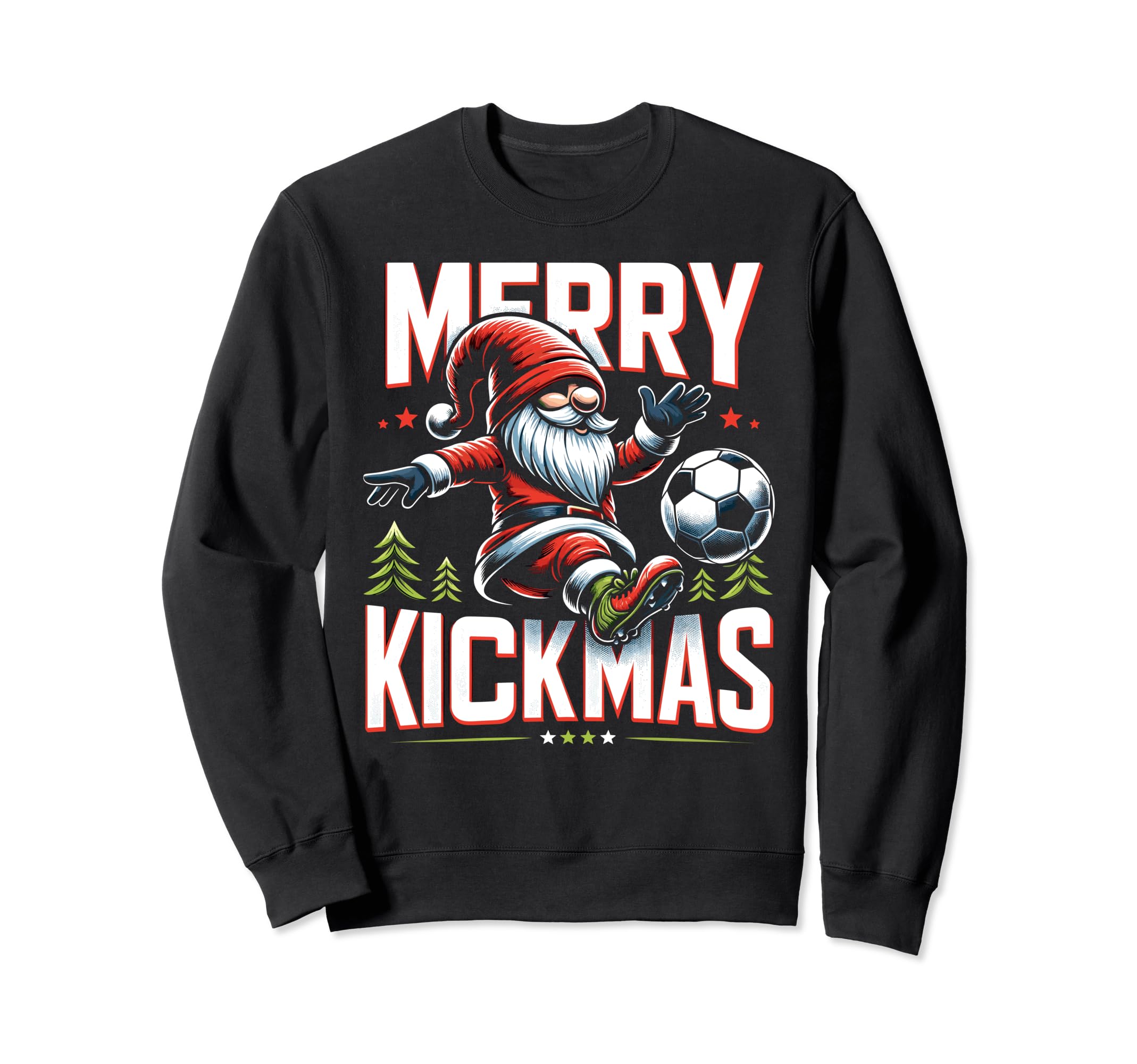 Soccer Gnome Merry Kickmas Soccer Sweatshirt - Aesthetic Graphic Men Women - T-Shirt, Sweatshirt, Hoodie