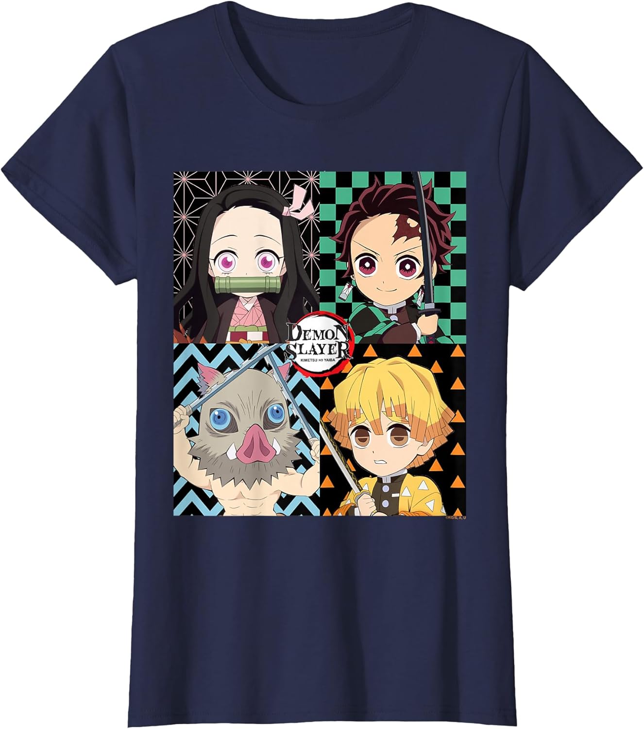 Kimetsu no Yaiba Tanjiro Inosuke Zenitsu Cute - Adult & Kids T-Shirts, Sweatshirts & Hoodies apparel design preview 1