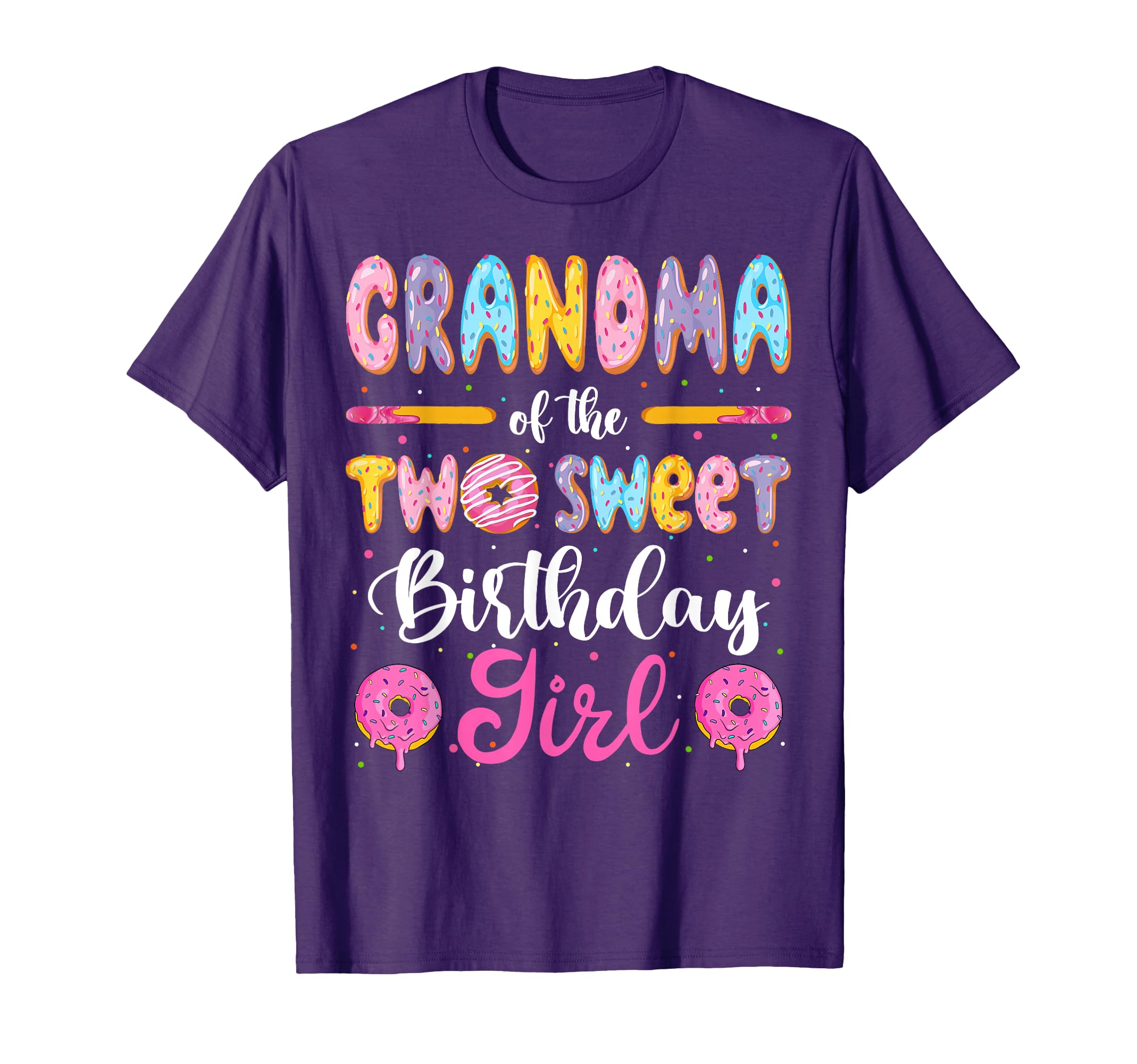 Grandma Two Sweet Birthday Donut 2Nd T-Shirt - Custom Art Print for Adults - T-Shirt, Sweatshirt, Hoodie