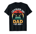 Leveled Up To Dad 2024 Promoted To T-Shirt - Aesthetic Graphic Men Women - T-Shirt, Sweatshirt, Hoodie