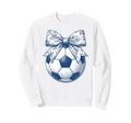 Soccer Floral Blue Toile Sweatshirt - Aesthetic Graphic for Adults - T-Shirt, Sweatshirt, Hoodie