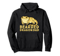 Bearded Dragon Dad Lizard Bearded Hoodie - Custom Art Print Men Women - T-Shirt, Sweatshirt, Hoodie