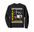 49Th Birthday Raccoon September Sweatshirt - Trendy Graphic for Adults - T-Shirt, Sweatshirt, Hoodie