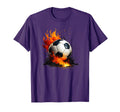 Soccer Soccer Lover Flaming T-Shirt - Casual Everyday Wear for Adults - T-Shirt, Sweatshirt, Hoodie