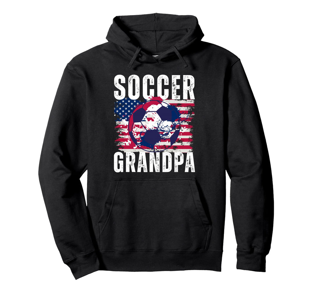 Funny Grandpa Proud Soccer Lover Papa Hoodie - Novelty Apparel for Adults - T-Shirt, Sweatshirt, Hoodie
