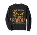 I Have Two Titles Dad And Papou Sweatshirt - Minimalist Print for Adults - T-Shirt, Sweatshirt, Hoodie
