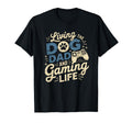 Living Dog Dad Gaming Pet Lovers T-Shirt - Custom Art Print for Adults - T-Shirt, Sweatshirt, Hoodie