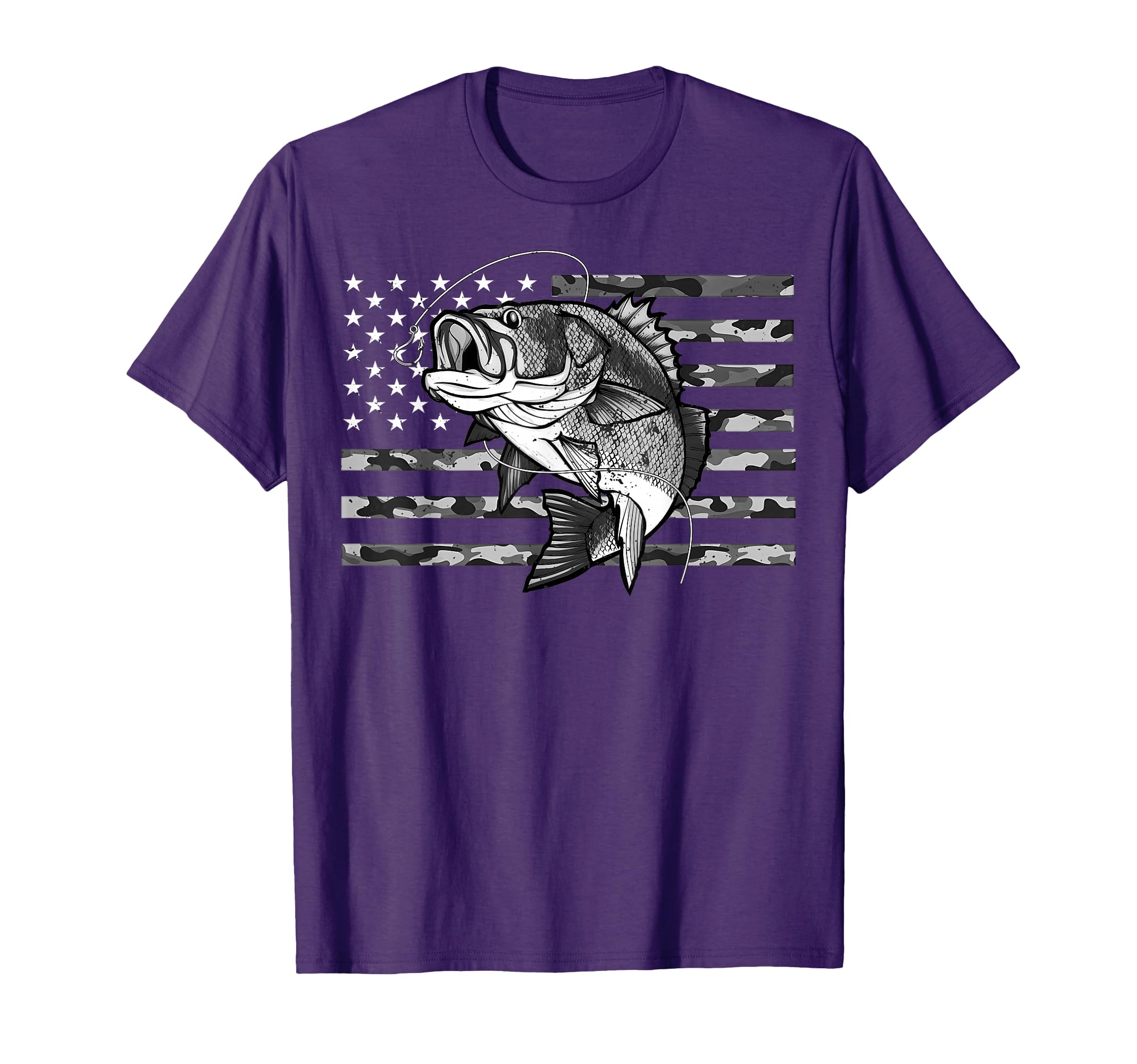 Fishing Camouflage Us Camo American T-Shirt - Unique Graphic for Adults - T-Shirt, Sweatshirt, Hoodie