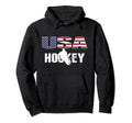 America Ice Hockey Lovers Jersey Usa Flag Hoodie - Novelty Apparel Unisex - T-Shirt, Sweatshirt, Hoodie