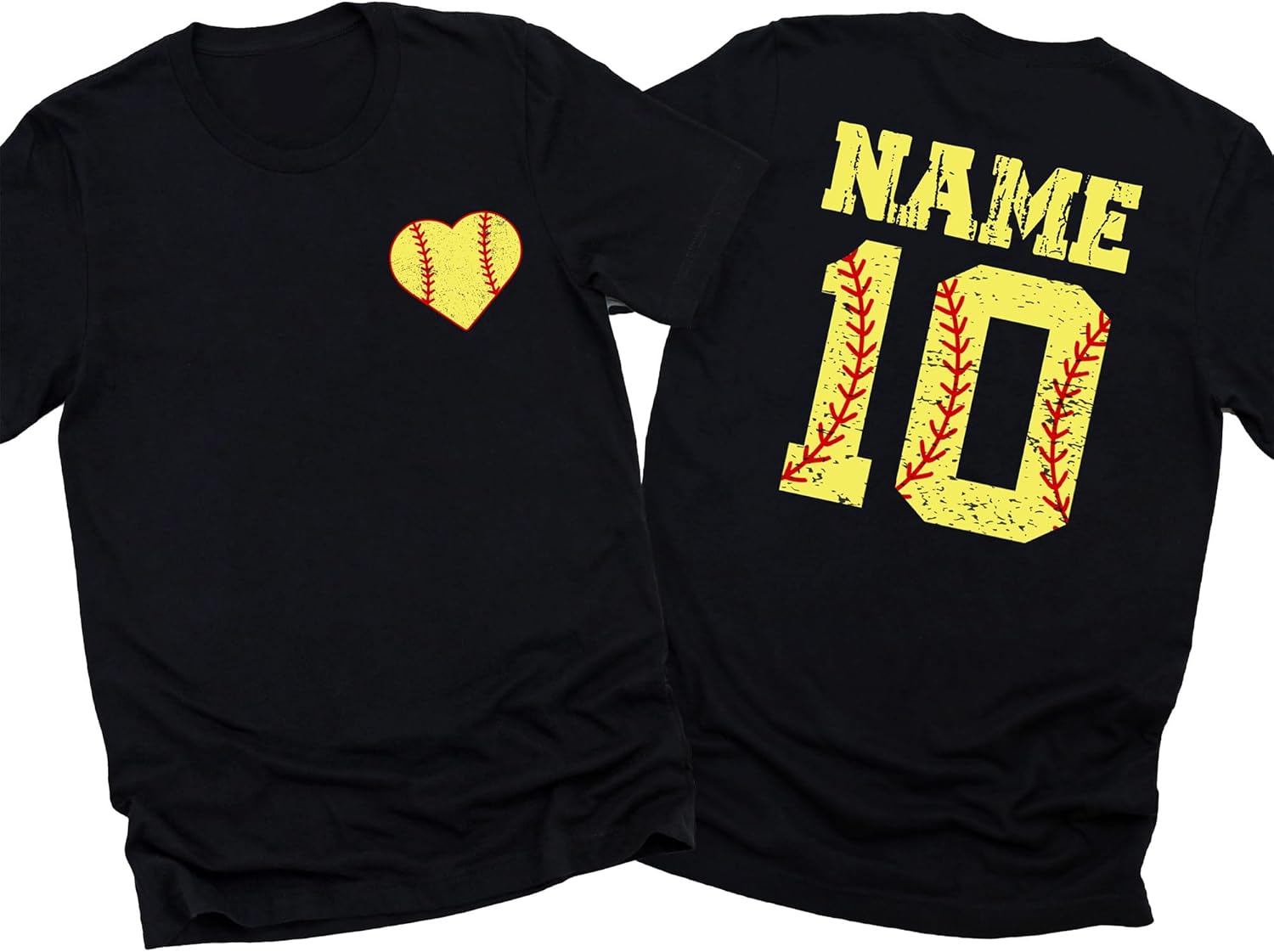Custom Softball with Name and Number Personalized - Adult & Kids T-Shirts, Sweatshirts & Hoodies apparel design preview 1