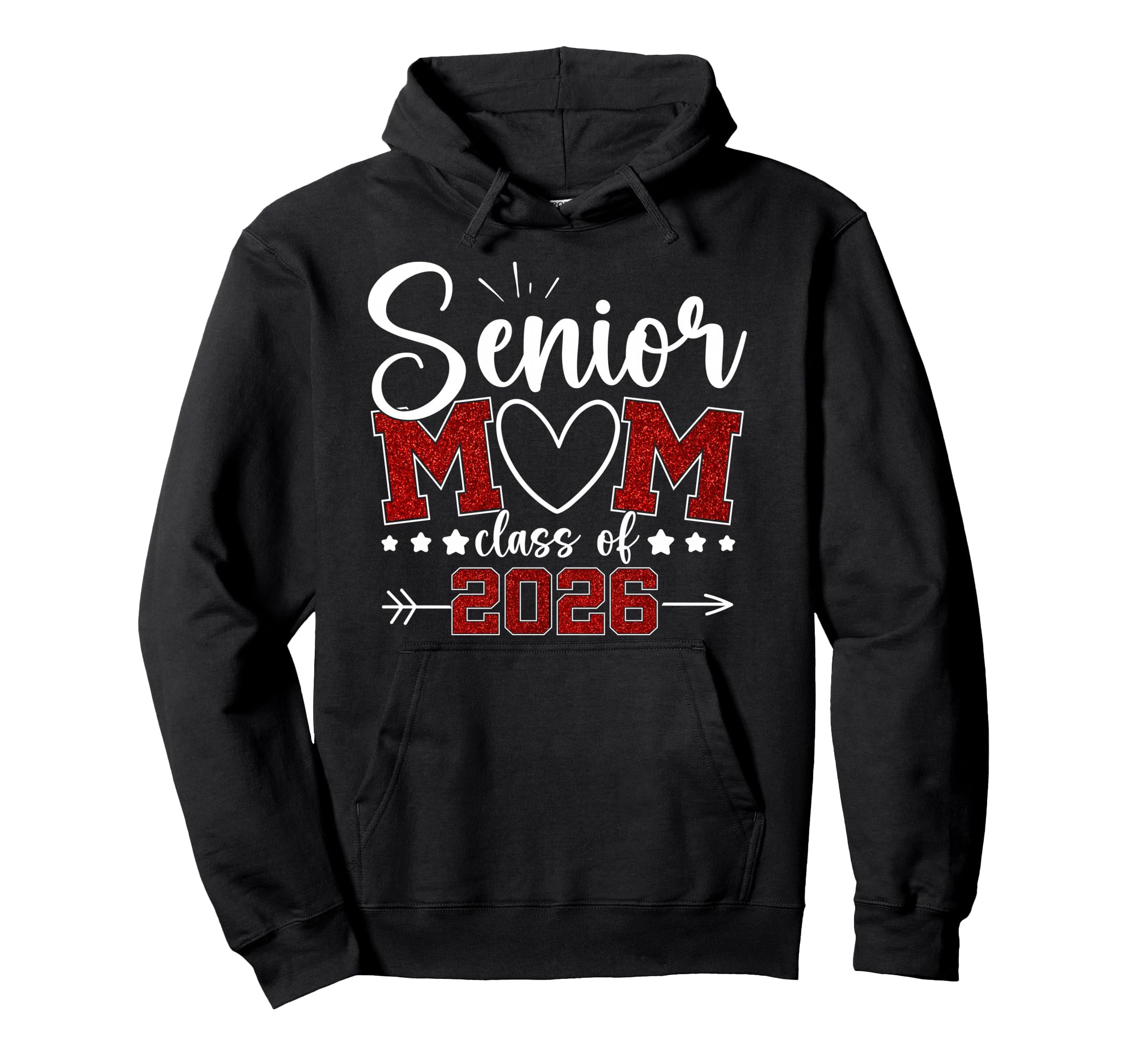 Senior Mom Class 2026 Proud Mom Hoodie - Aesthetic Graphic for Adults - T-Shirt, Sweatshirt, Hoodie
