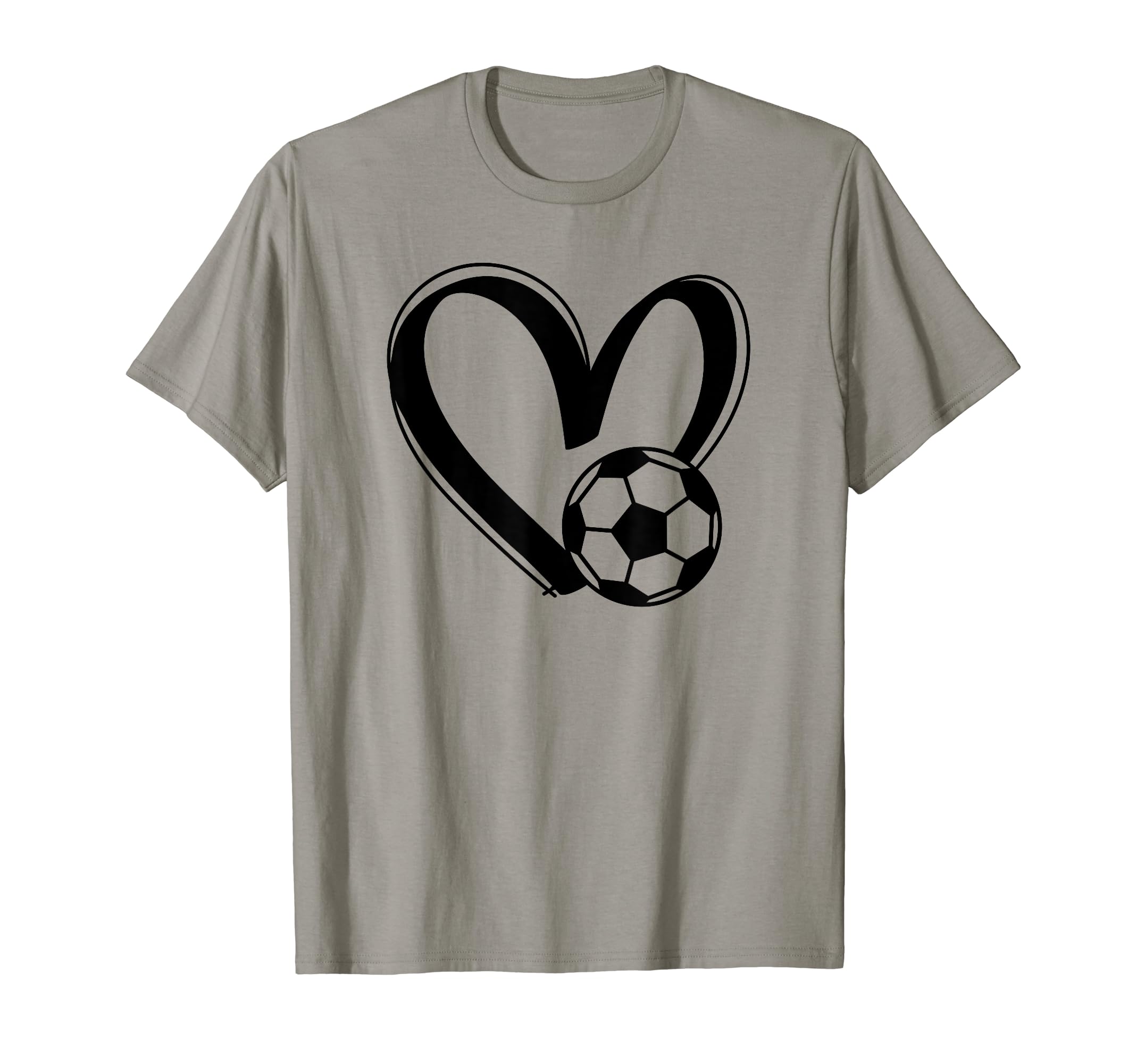 Soccer Ball Heart T-Shirt - Custom Art Print for Adults - T-Shirt, Sweatshirt, Hoodie