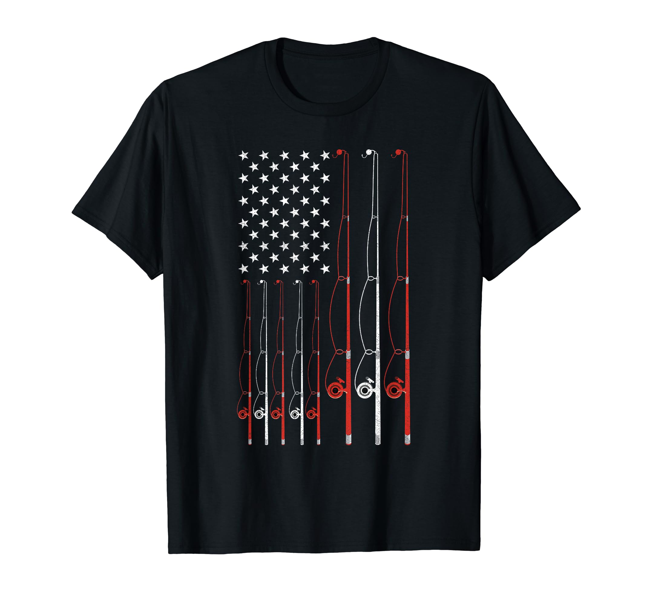 Fishing Dad Grandpa Usa Flag T-Shirt - Streetwear Style for Adults - T-Shirt, Sweatshirt, Hoodie