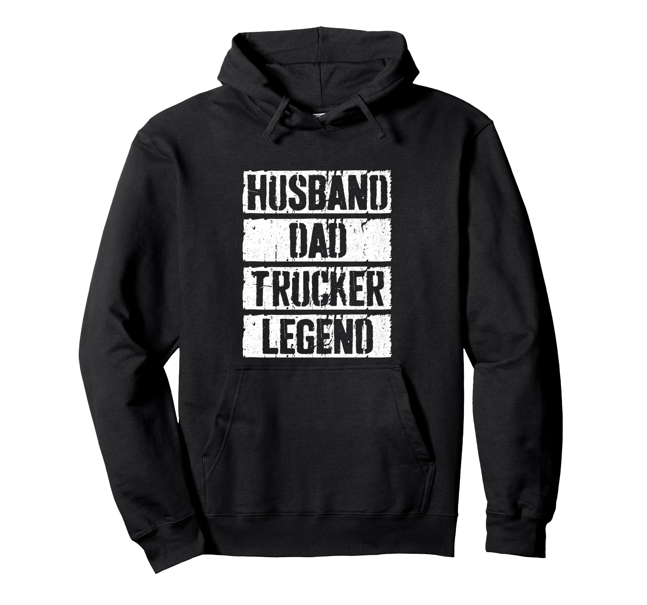 Husband Dad Trucker Legend Truck Daddy Hoodie - Novelty Apparel for Adults - T-Shirt, Sweatshirt, Hoodie