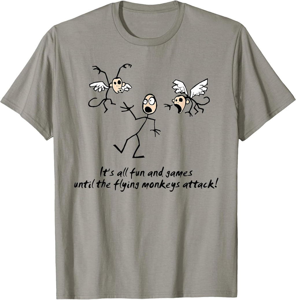 It's All Fun Games Until The Flying Monkeys - Adult & Kids T-Shirts, Sweatshirts & Hoodies apparel design preview 1