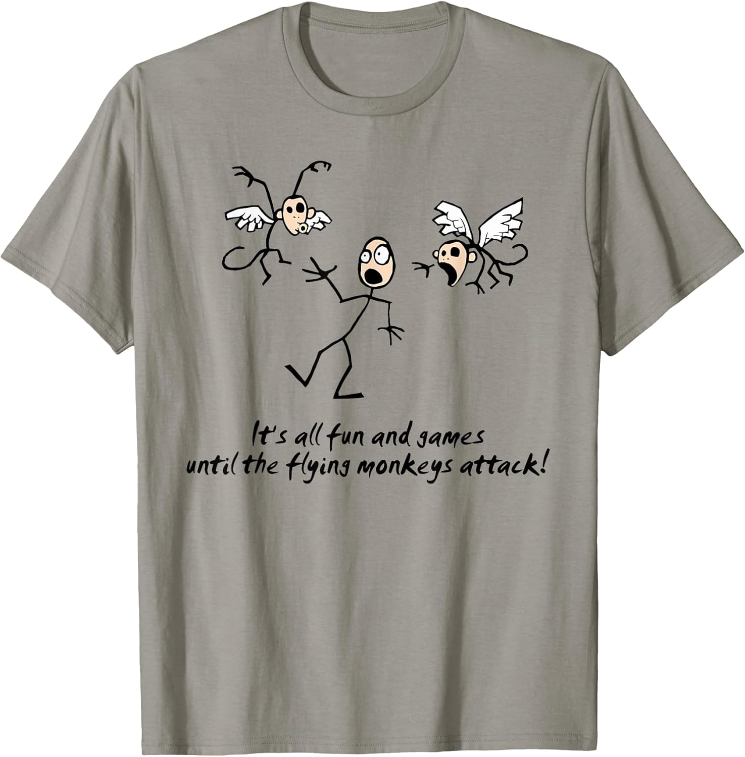 It's All Fun Games Until The Flying Monkeys - Adult & Kids T-Shirts, Sweatshirts & Hoodies apparel design preview 1