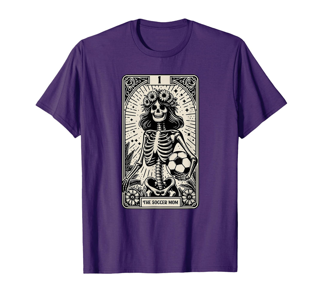 Soccer Mom Skeleton Tarot Card Halloween T-Shirt - Aesthetic Graphic Unisex - T-Shirt, Sweatshirt, Hoodie