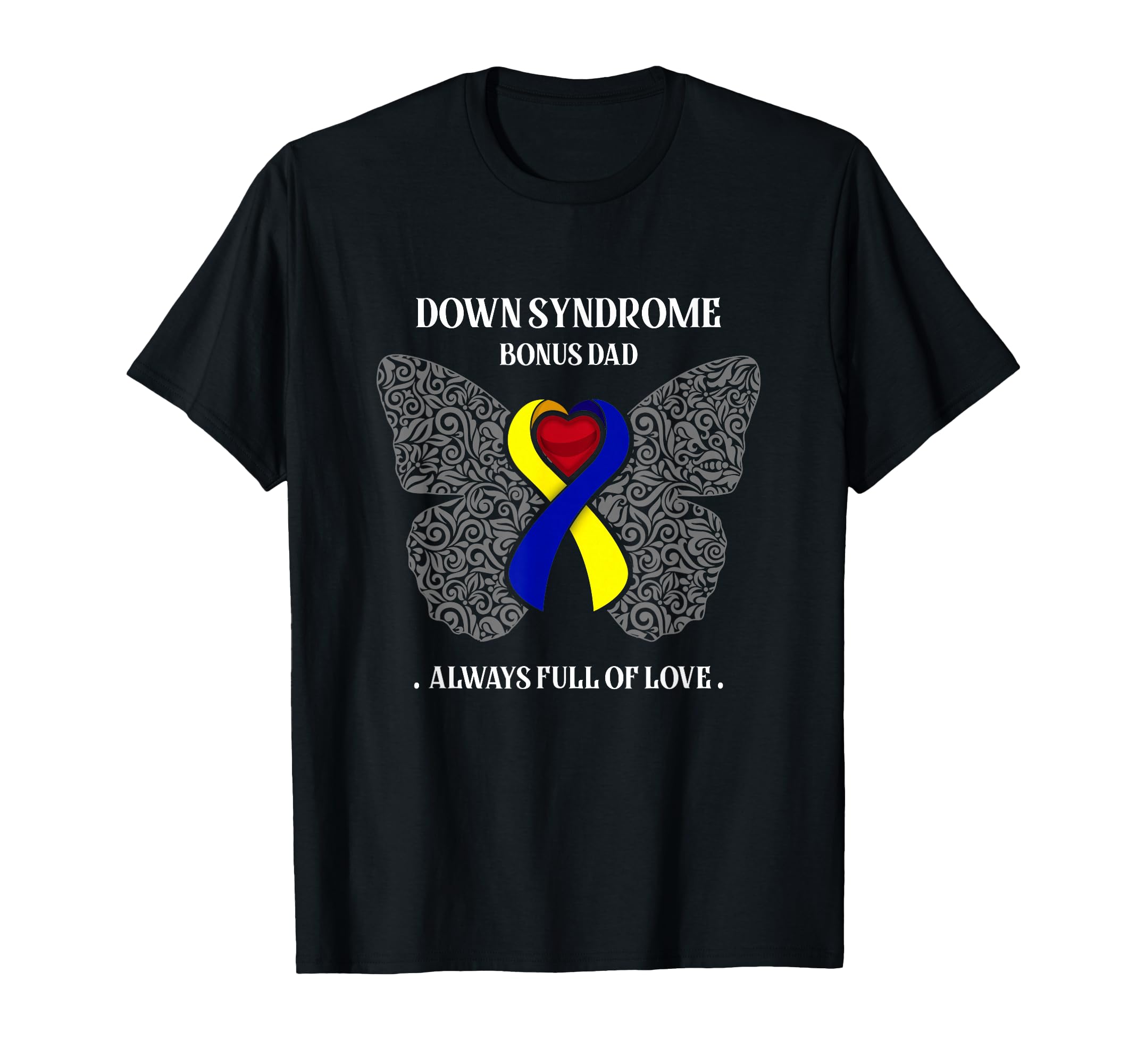 Butterfly Ribbon Down Syndrome T-Shirt - Casual Everyday Wear for Adults - T-Shirt, Sweatshirt, Hoodie