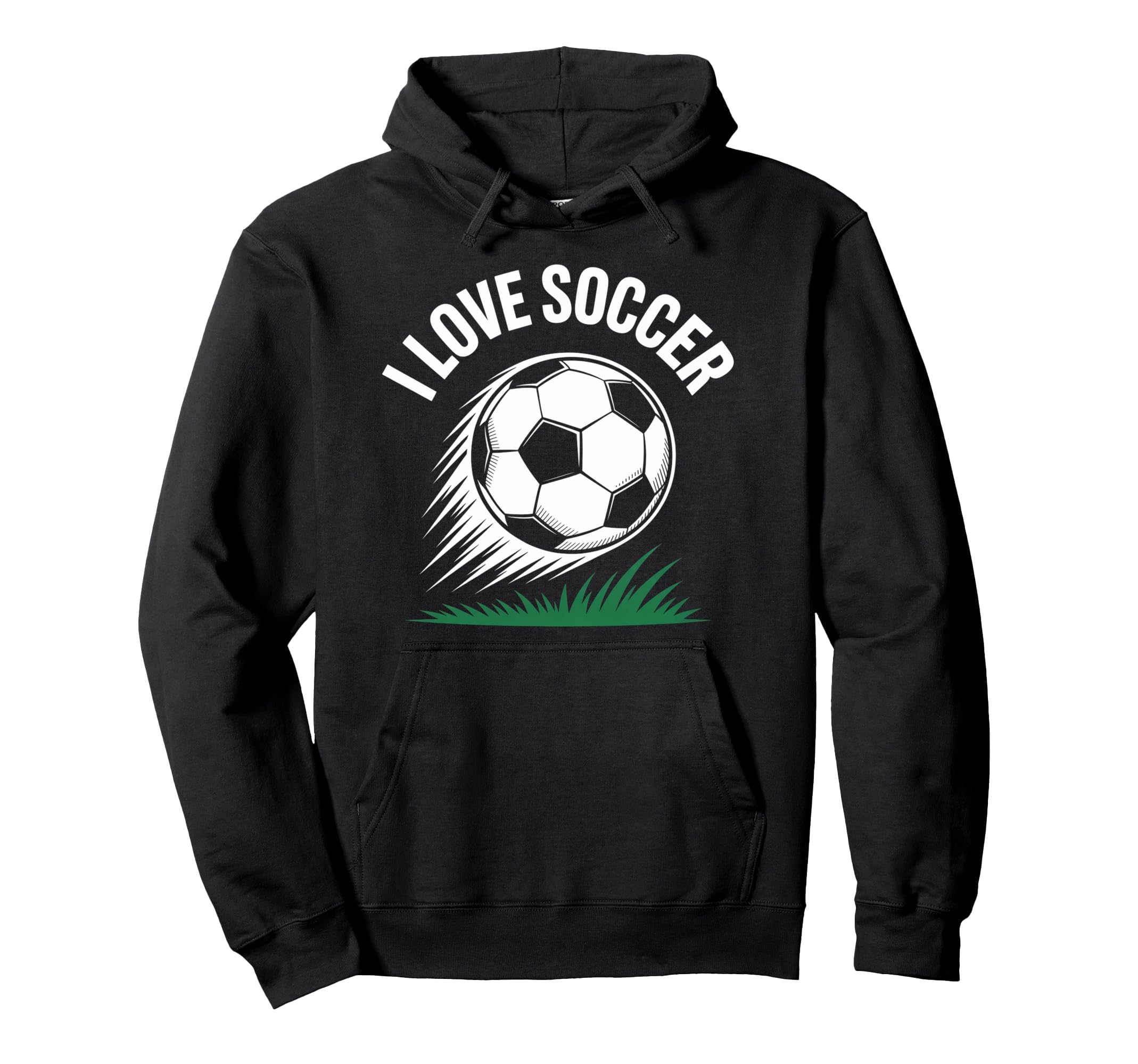 I Love Soccer Enthusiasts Passion Hoodie - Casual Everyday Wear for Adults - T-Shirt, Sweatshirt, Hoodie