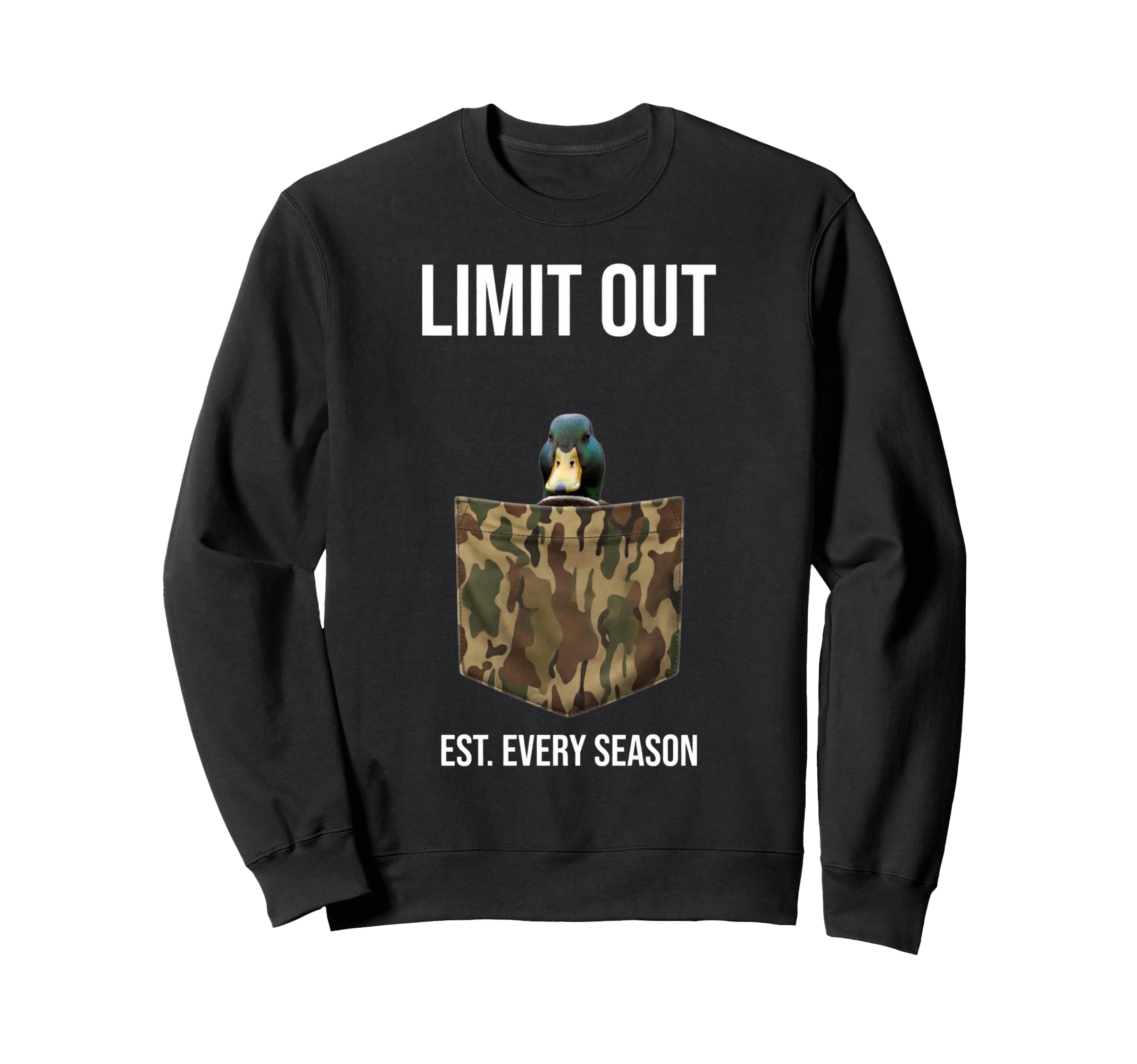 Duck Hunting Gifts Mallard Camo Sweatshirt - Novelty Apparel for Adults - T-Shirt, Sweatshirt, Hoodie