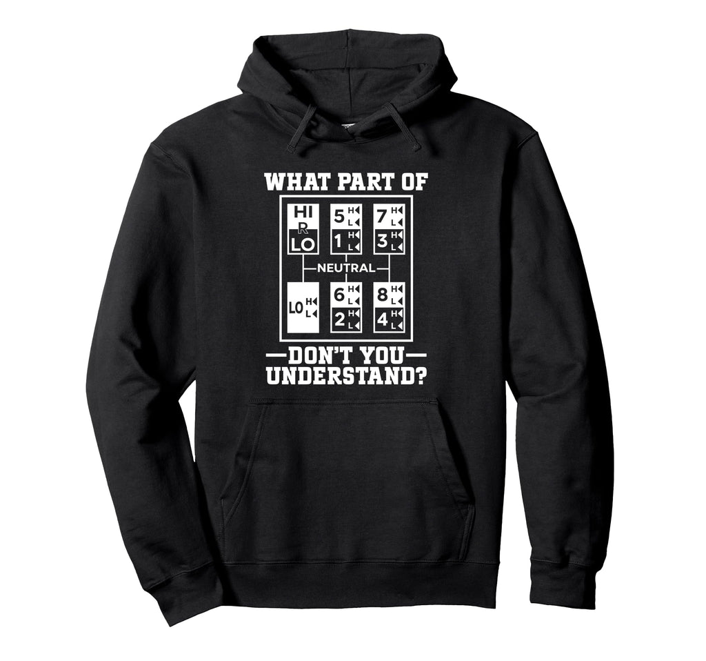 Semi Truck Driver Dad 18 Wheeler Trucker Hoodie - Minimalist Print Unisex - T-Shirt, Sweatshirt, Hoodie