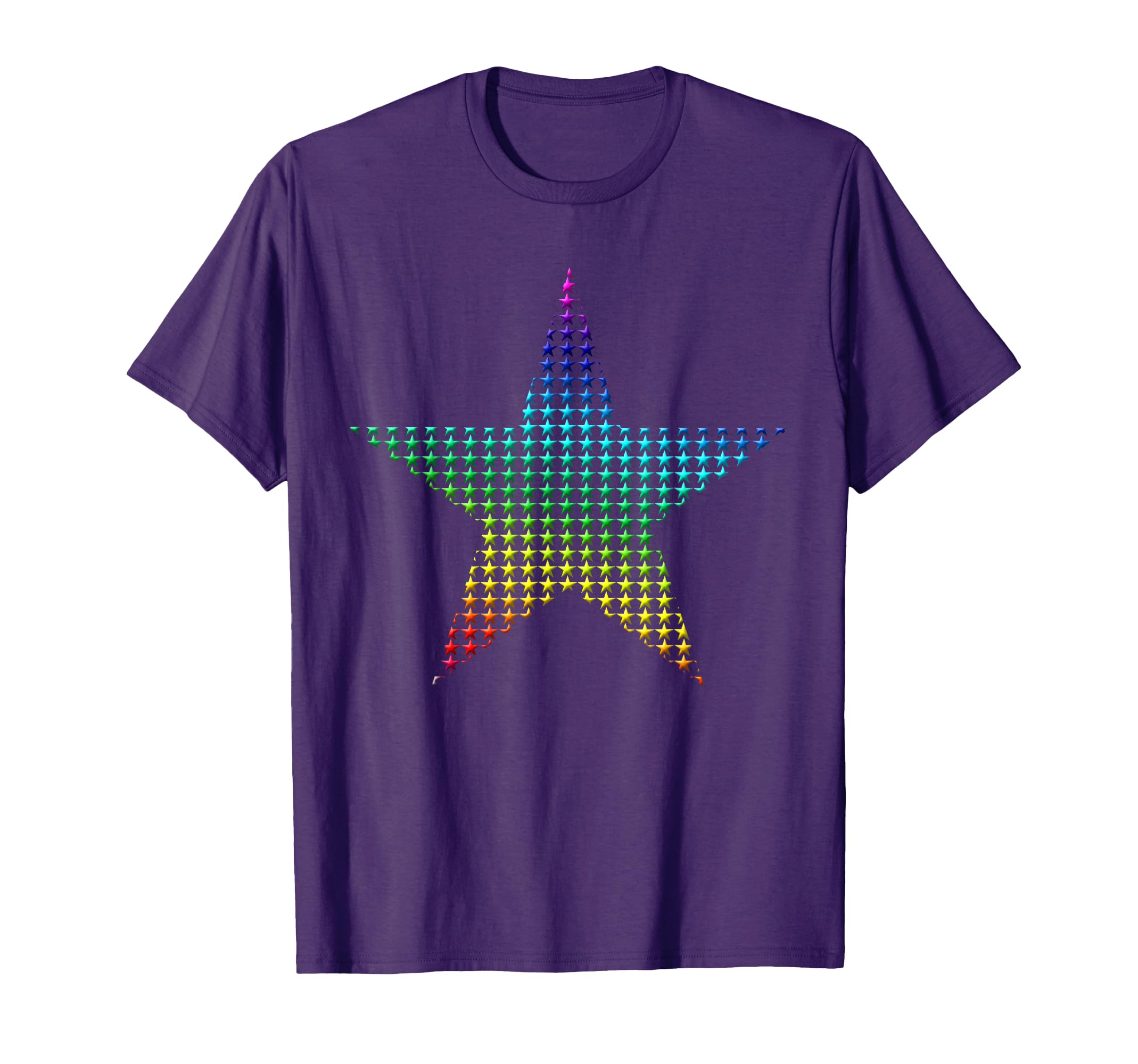 Multicoloured Stars Star Rainbow T-Shirt - Unique Graphic Unisex - T-Shirt, Sweatshirt, Hoodie