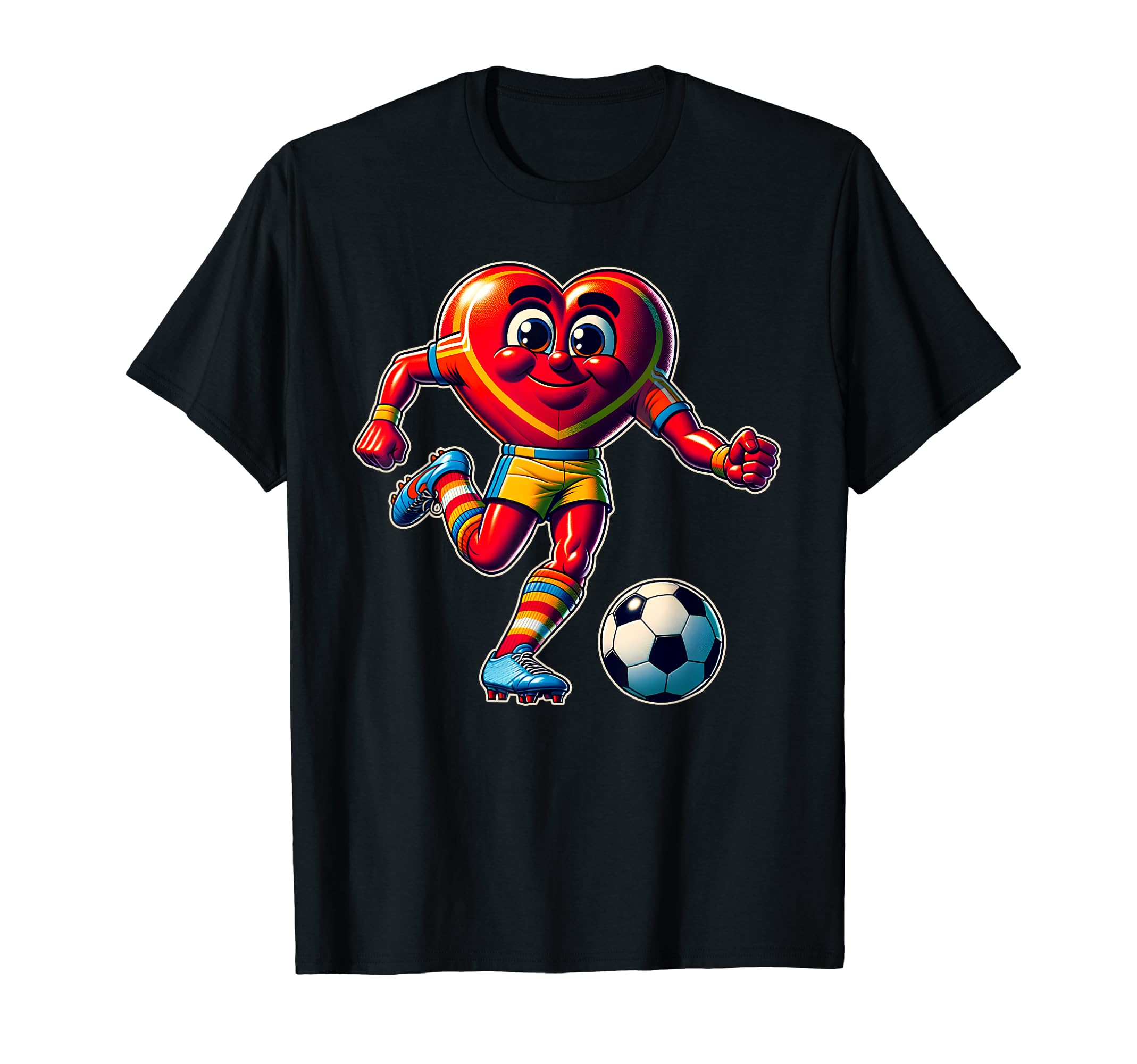Valentines Day Heart Soccer Player T-Shirt - Streetwear Style Unisex - T-Shirt, Sweatshirt, Hoodie