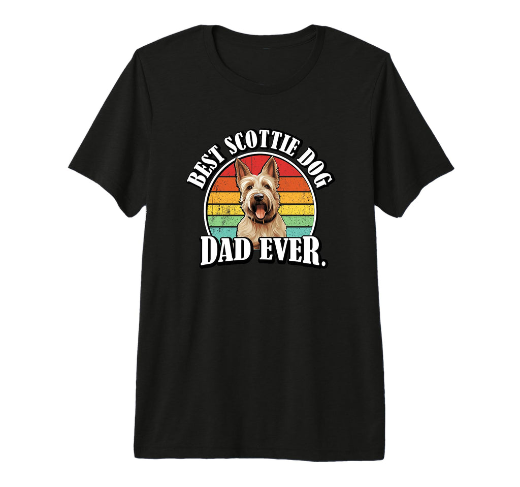 Wheaten Tag Beige Best Dad Scottie T-Shirt - Streetwear Style for Adults - T-Shirt, Sweatshirt, Hoodie