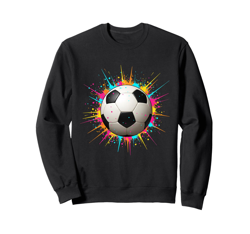 Soccer Color Splash Ball Vibrant Sweatshirt - Custom Art Print Men Women - T-Shirt, Sweatshirt, Hoodie