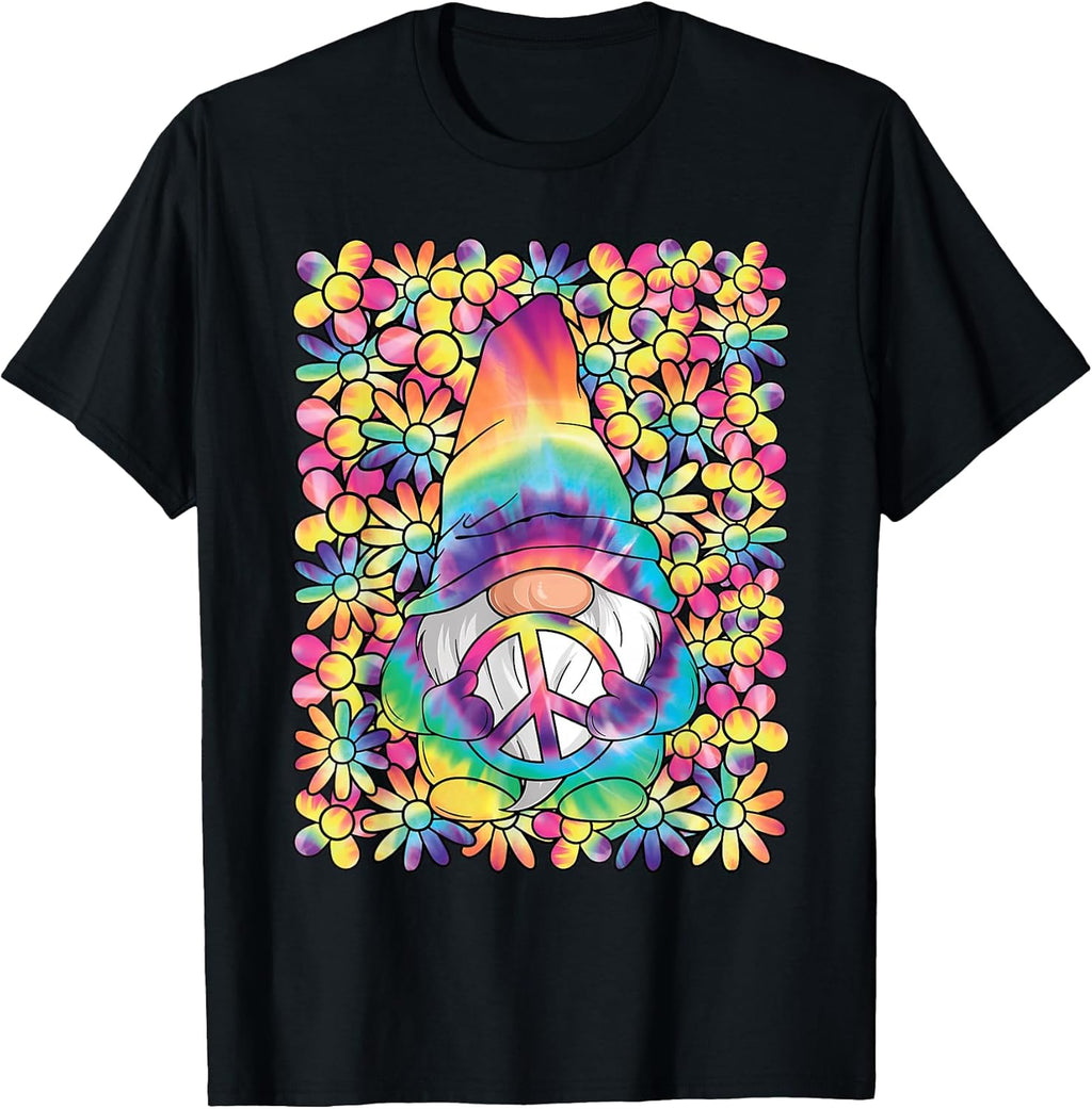 Hippie Gnome Groovy Flower Peace 60s 70s Funny Retro - Adult & Kids T-Shirts, Sweatshirts & Hoodies apparel design preview 1