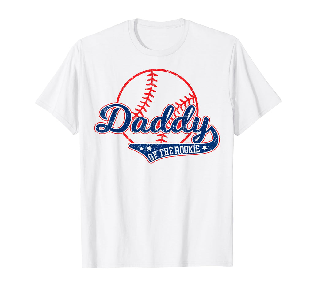 Funny Baseball Daddy Rookie Baseball T-Shirt - Minimalist Print Men Women - T-Shirt, Sweatshirt, Hoodie