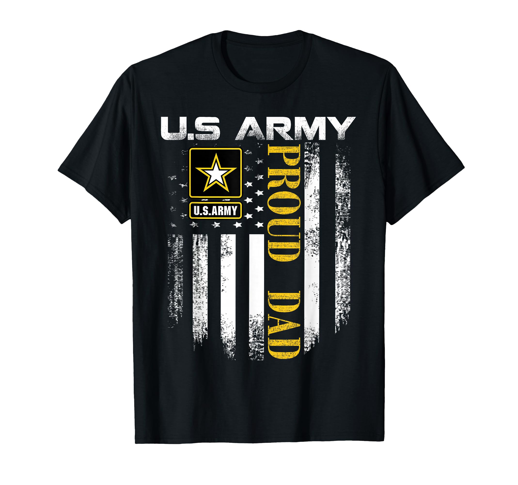 U S Army Proud Dad American Flag Gift T-Shirt - Novelty Apparel Unisex - T-Shirt, Sweatshirt, Hoodie