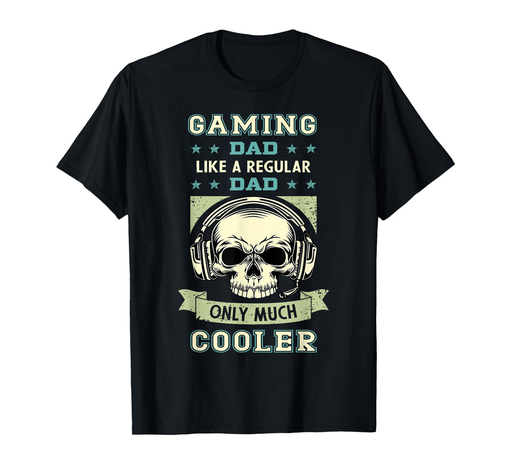 Gaming Dad Gamer Headset Skull Funny T-Shirt - Aesthetic Graphic Men Women - T-Shirt, Sweatshirt, Hoodie