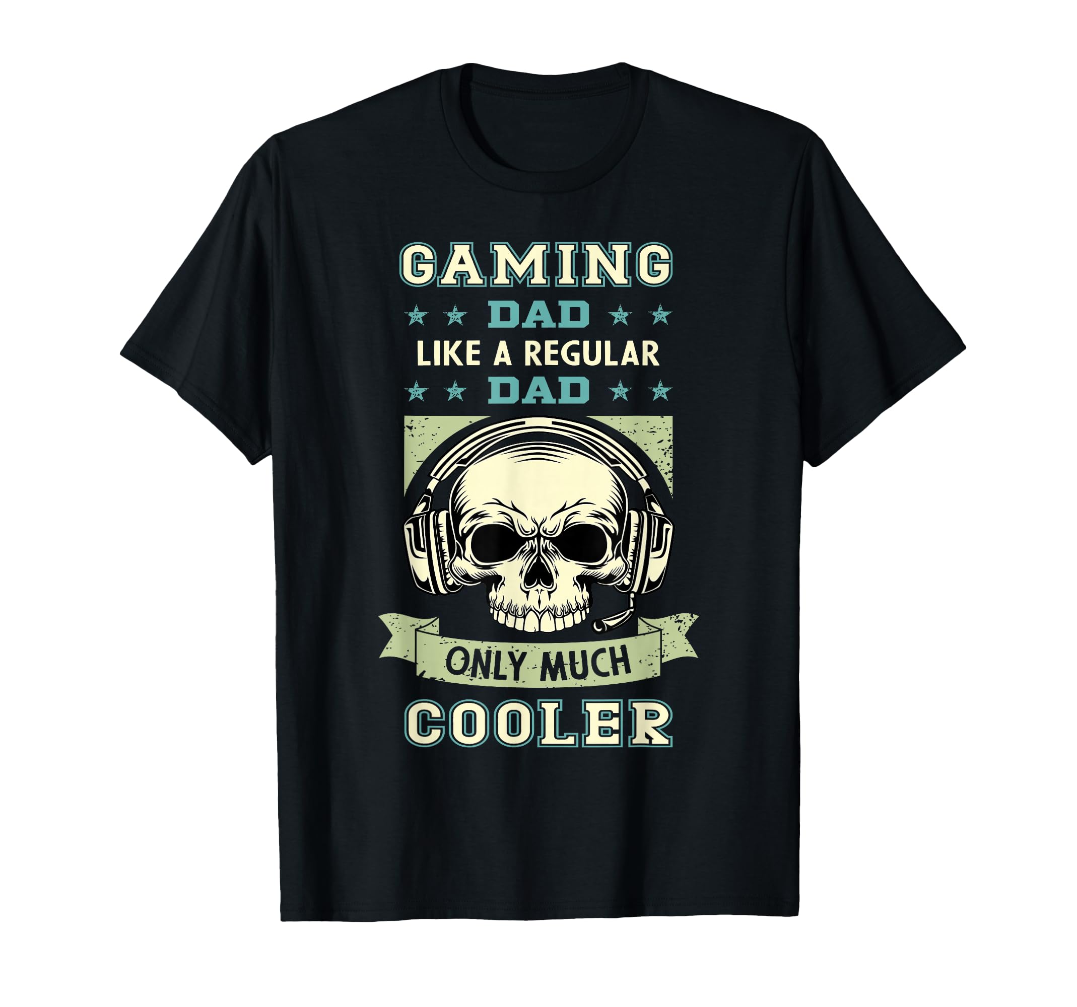 Gaming Dad Gamer Headset Skull Funny T-Shirt - Aesthetic Graphic Men Women - T-Shirt, Sweatshirt, Hoodie
