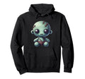 Halloween Zombie Mom Dad Crochet Knit Hoodie - Novelty Apparel Men Women - T-Shirt, Sweatshirt, Hoodie