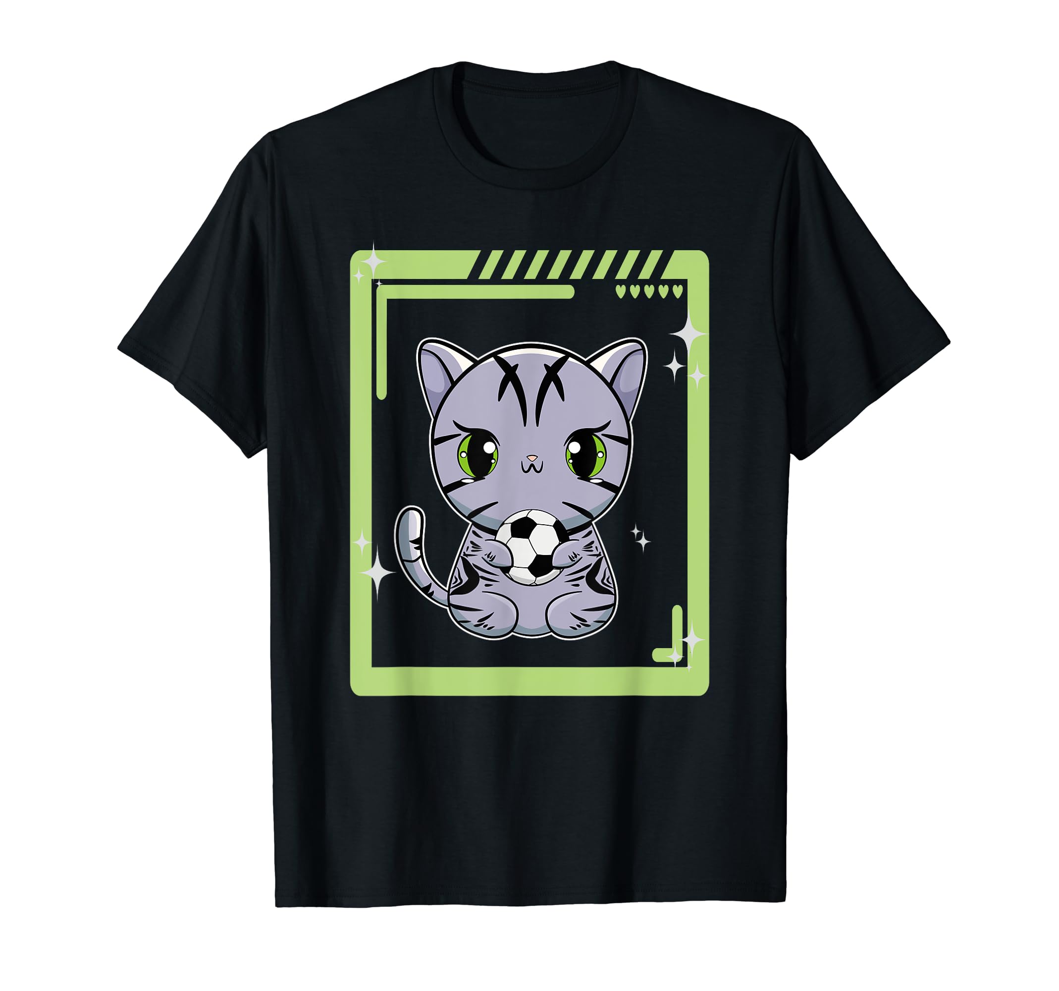Anime American Shorthair Cat Soccer T-Shirt - Streetwear Style Men Women - T-Shirt, Sweatshirt, Hoodie