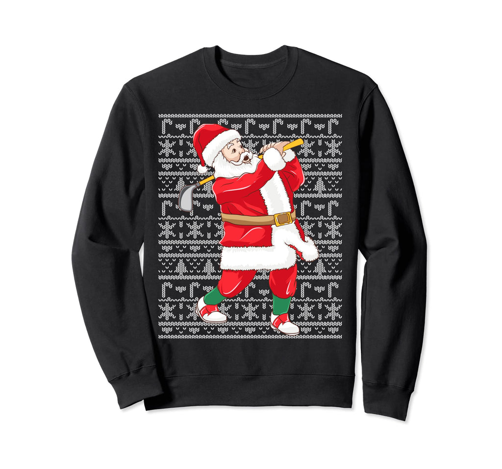 Golfing Santa Claus Golf Ugly Golfer Sweatshirt - Graphic Print for Adults - T-Shirt, Sweatshirt, Hoodie