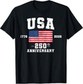 4th of July America US Flag Patriotic 250th - Adult & Kids T-Shirts, Sweatshirts & Hoodies apparel design preview 1