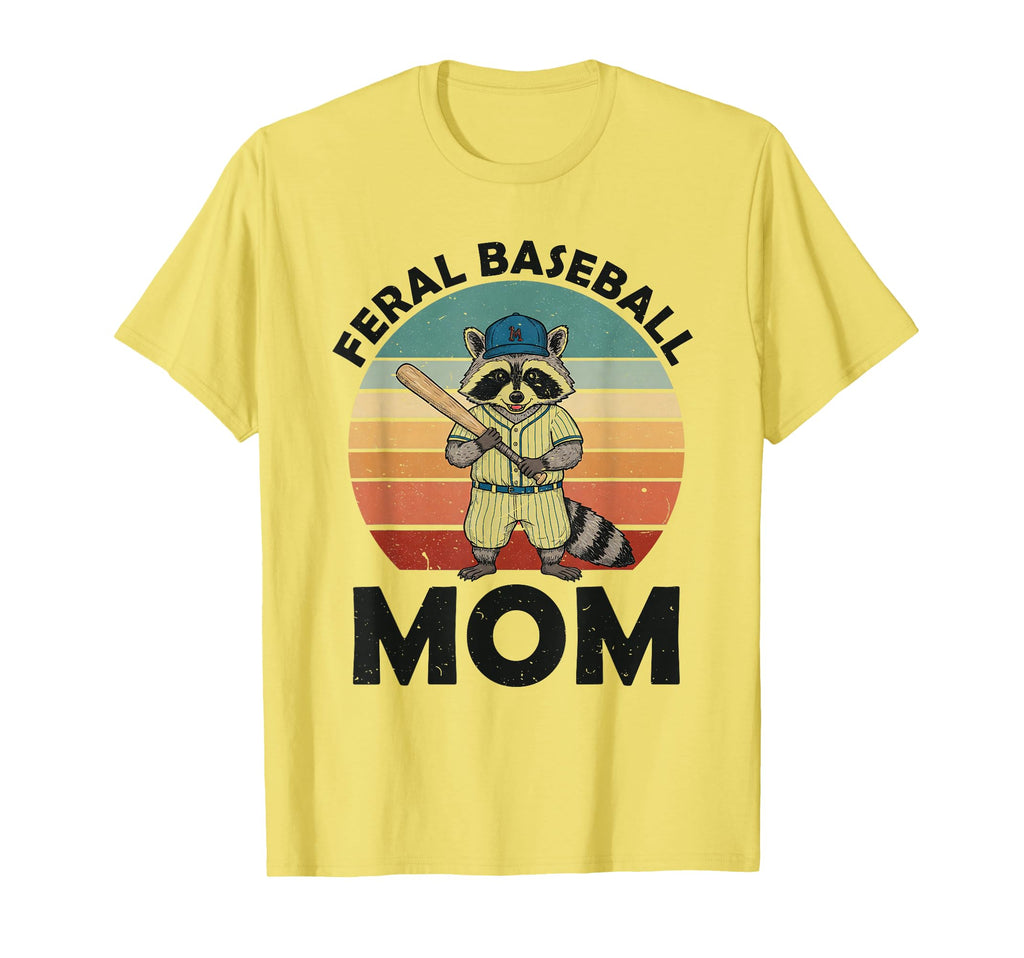 Raccoon Feral Baseball Mom Trash Panda T-Shirt - Graphic Print Men Women - T-Shirt, Sweatshirt, Hoodie