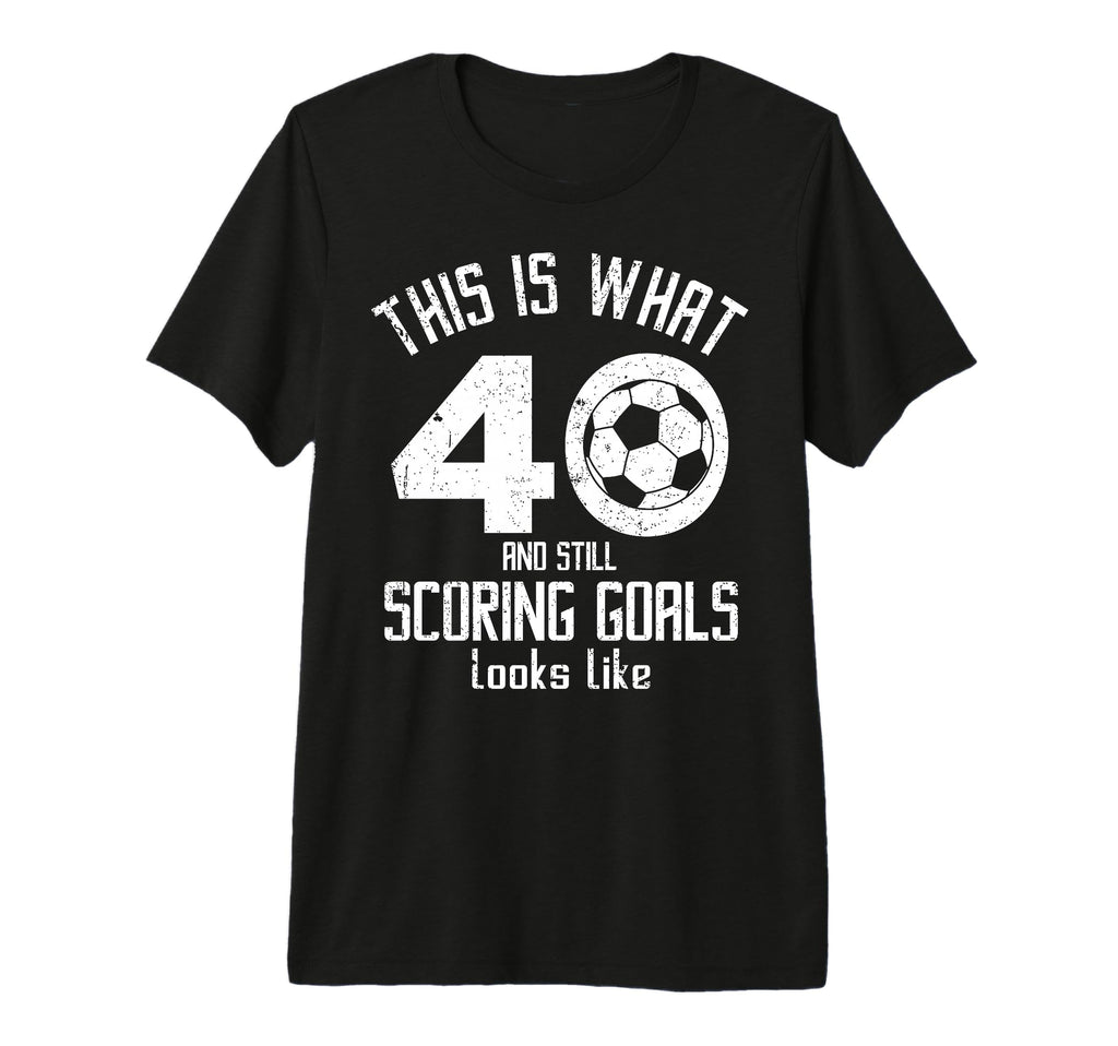 Funny Soccer 40Th Birthday 40 Years T-Shirt - Minimalist Print Men Women - T-Shirt, Sweatshirt, Hoodie